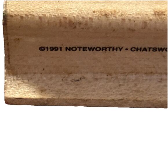 Noteworthy Rubber Stamp Girl Bear Holding Thank You Sign 2 Inches - Picture 4 of 9